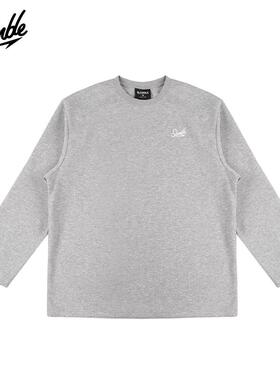 SLAMBLE秋冬新款圆领运动休闲卫衣男女宽松百搭上衣透气美式潮