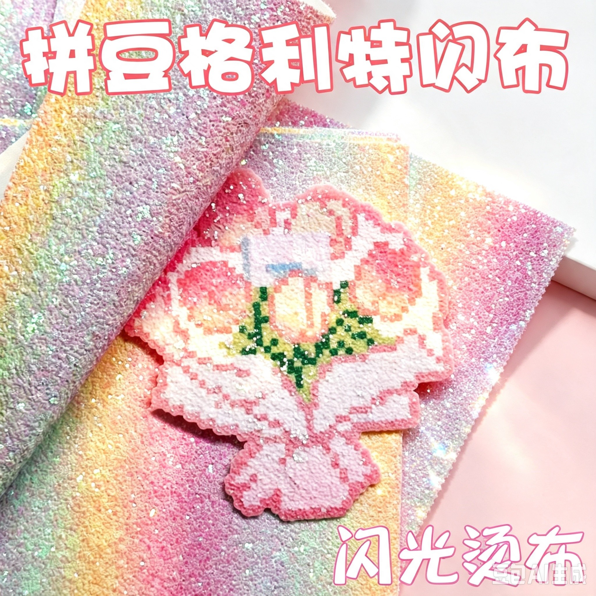 萌新入门拼豆助烫全套配件36件纹理特殊亮面烫布新手友好胶带套装