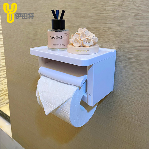 伊铂特日式免打孔纸巾架置物板