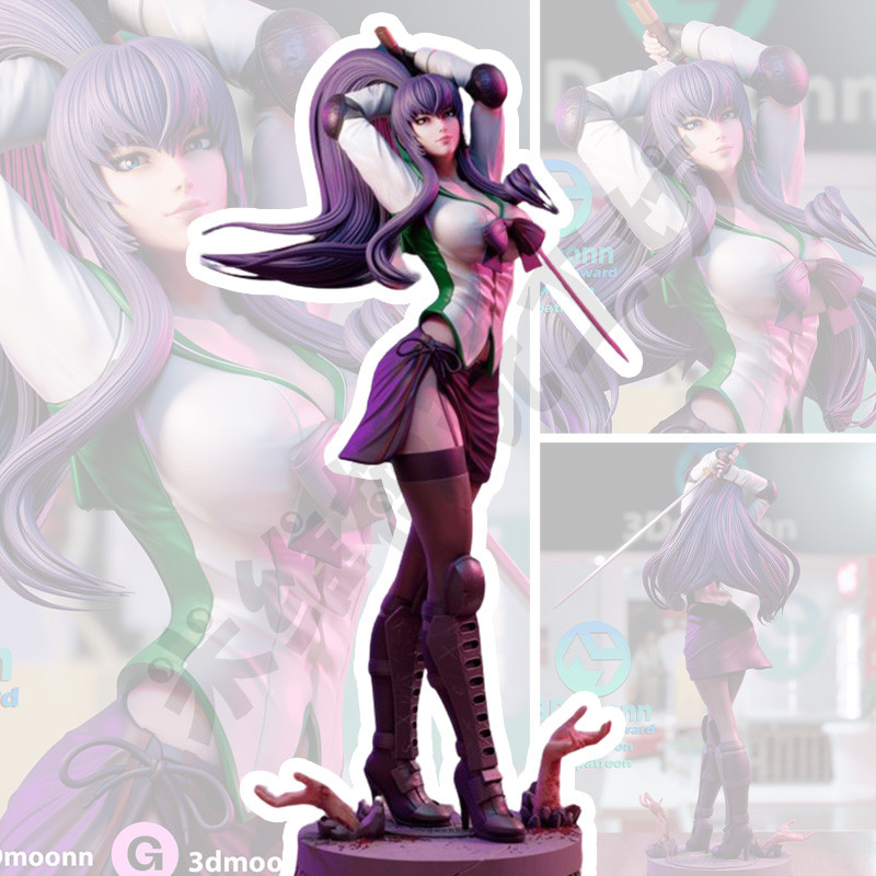 轻装毒岛冴子校园默示录性感美少女GK手办3D打印[未上色白模]