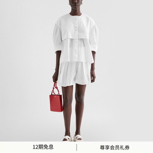 SANDER新品 JIL 女士棉质蓬蓬短裤 早春新品