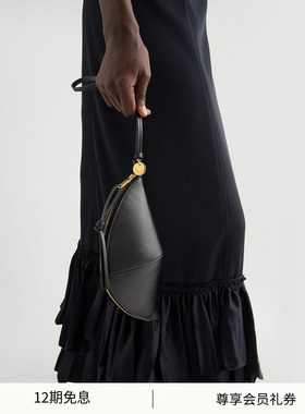 【早春新品】JIL SANDER新品女士牛皮革Curve中号手拿包