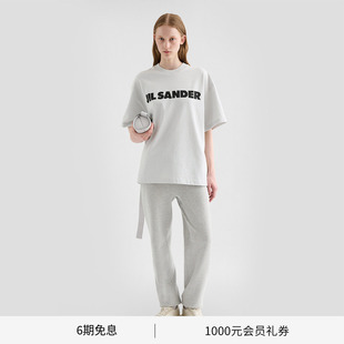 SANDER LOGO 新品 棉质短袖 T恤 女士 JIL