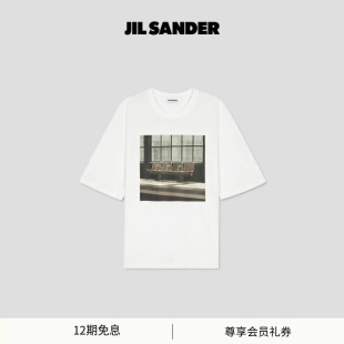 早春新品 棉质短袖 JIL 男女同款 图案T恤 SANDER新品