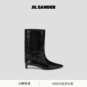 秋冬女士 JIL SANDER 羊皮革尖头靴子