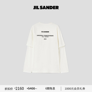 甄选折扣 棉质长袖 JIL 秋冬男士 双层T恤 SANDER