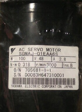 安川AC伺服电机SGMAJ-01EAA6S功能完好 议价