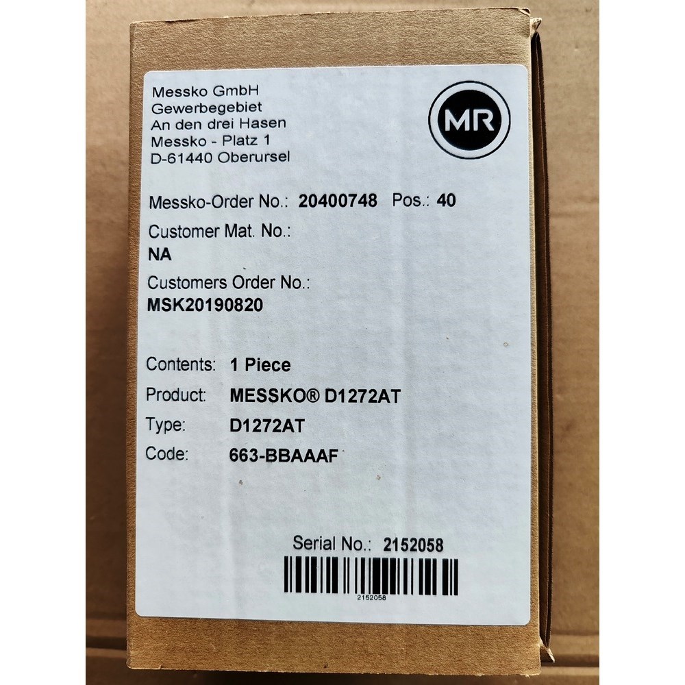 德国MR messko D1272AT 663-BBAAAF 议价