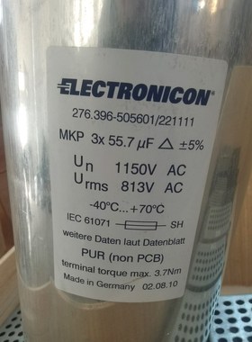 德国进口Electronicon电容276.396-5 议价