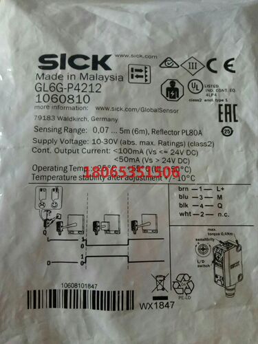 原装进口西克光电GL6G-P4212有一个订货号1060