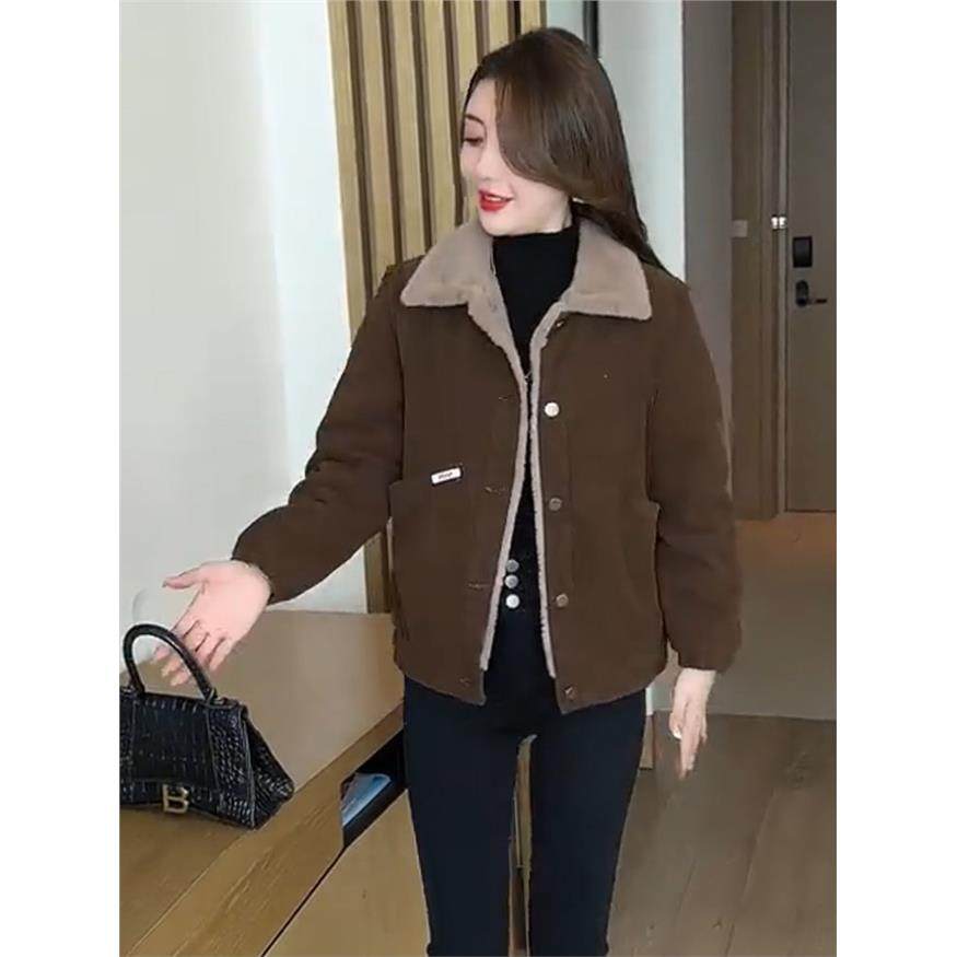 加绒加厚牛仔外套女2025秋冬新款休闲时尚显瘦减龄毛领短外套棉衣,个性定制/设计服务/DIY,棉服工装,淘宝优惠券,粉丝福利购,淘宝优惠卷