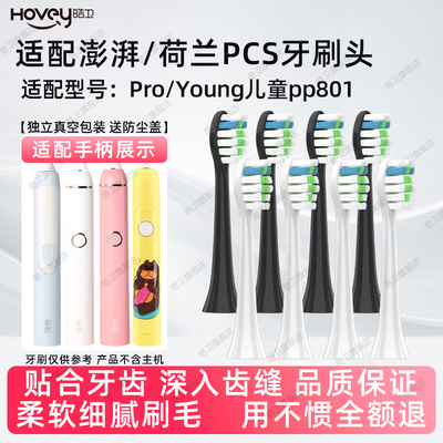 适配荷兰澎湃电动牙刷头Pro/Young儿童pp801荷兰PCS替换刷头