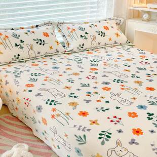 冬季牛奶绒加绒床单单件加厚珊瑚法兰绒毯双面儿童水晶绒单人宿舍