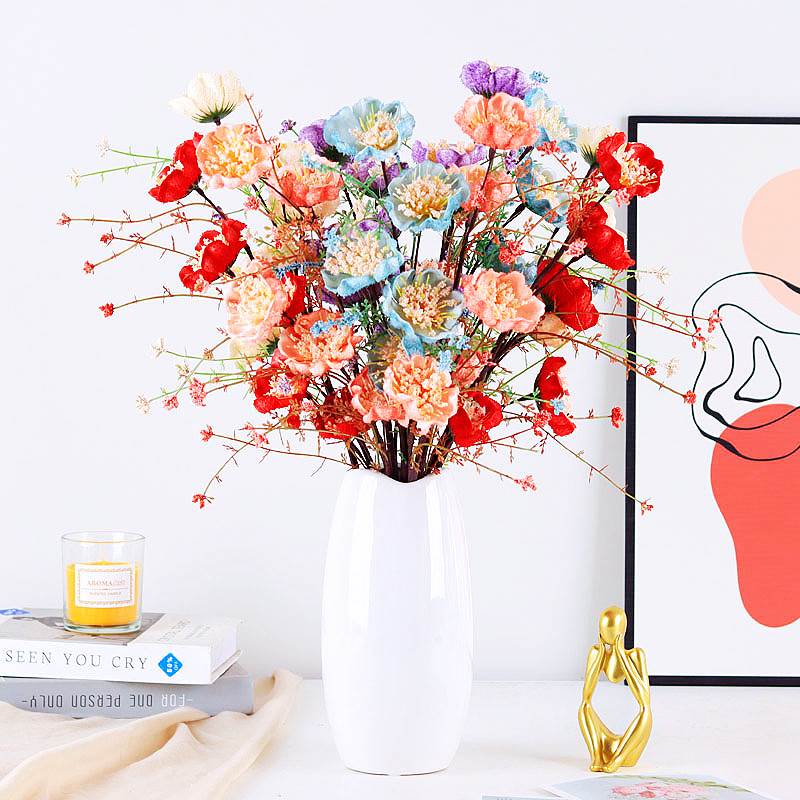 仿真花高品质假花摆设客厅电视柜摆件装饰花束高档餐桌插花花艺
