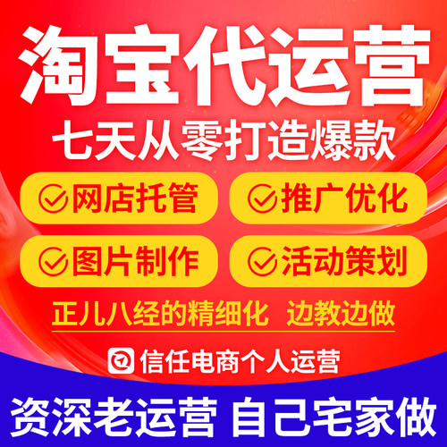 靠谱个人淘宝店铺代运营天猫网店