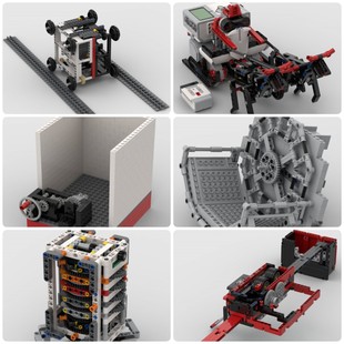 定制积木转弯辅助装置机械爪缆车5轴转盘圣诞老人雪橇GBC旋转机