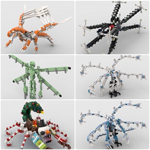 定制积木创意设计蜻蜓生化战士发光的怪物神奇的生物女王女王骑士