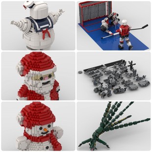 定制积木捉鬼敢死队变形金刚眩晕可爱雪人诞老人海龙奥运冰球比赛