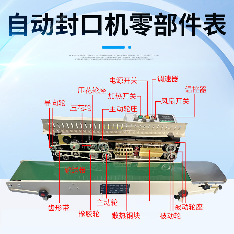 自动封口机尼点压花轮图片