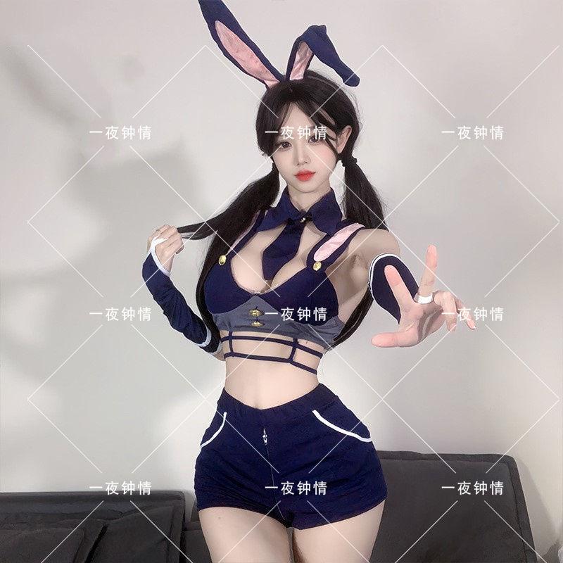 夜店女警兔女郎派对cos表演服