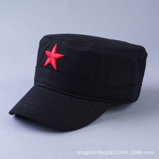 纯棉平顶 红 男女 五星帽 棒球帽刘烨同款式五角星 雷锋