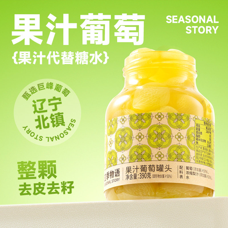 应季物语葡萄罐头黄桃梨枇杷菠萝礼盒水果罐头什锦水果捞官方正品
