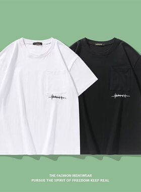 百搭潮insT恤标准圆领男夏季潮流时尚潮牌青春流行五分袖城市风貌