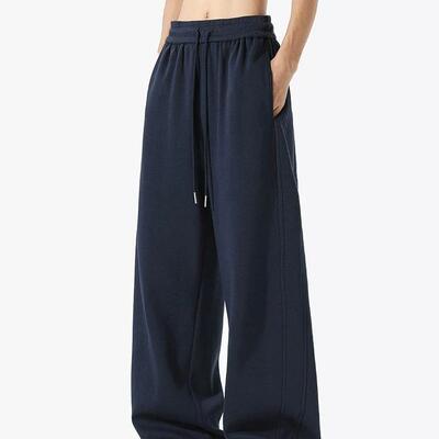 白花灰弯刀卫裤男秋季美式重磅cleanfit宽松直筒百搭休闲运动长裤