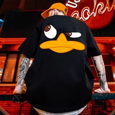 标准百搭城市风貌圆领五分袖潮时尚潮牌T恤ins夏季文艺青春流行男