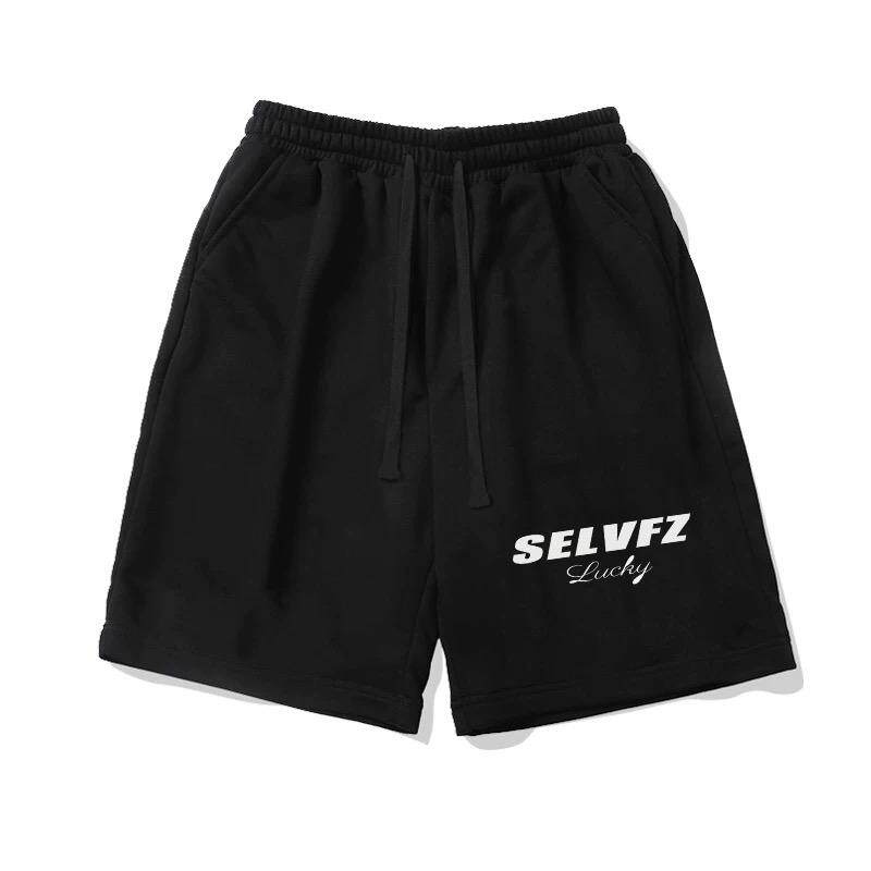 夏季五分裤子男潮流美式重磅空气棉短裤针织宽松休闲运动篮球卫裤