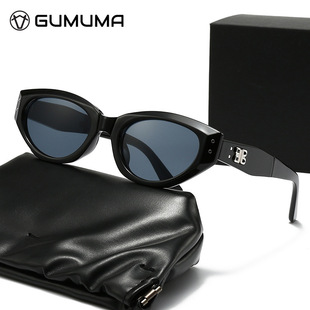 2024新款墨镜ROCO折叠太阳镜韩版GM太阳镜女小框猫眼墨镜网红街拍