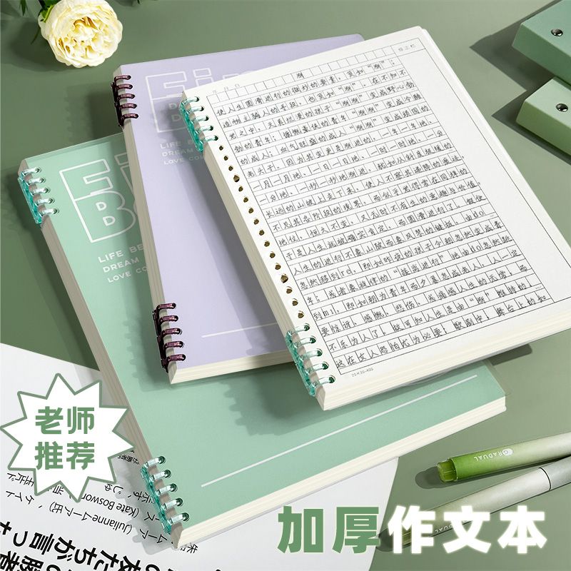 b5活页作文本400格带批注