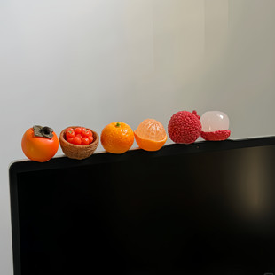 2026新年万事顺荔大橘大利汽车摆件治愈系柿子中控台显示屏装饰