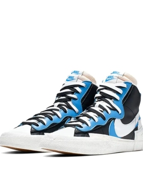 Nike Blazer 板鞋 经典 Sacai联名/白色/蓝色BV0072-001济南ls