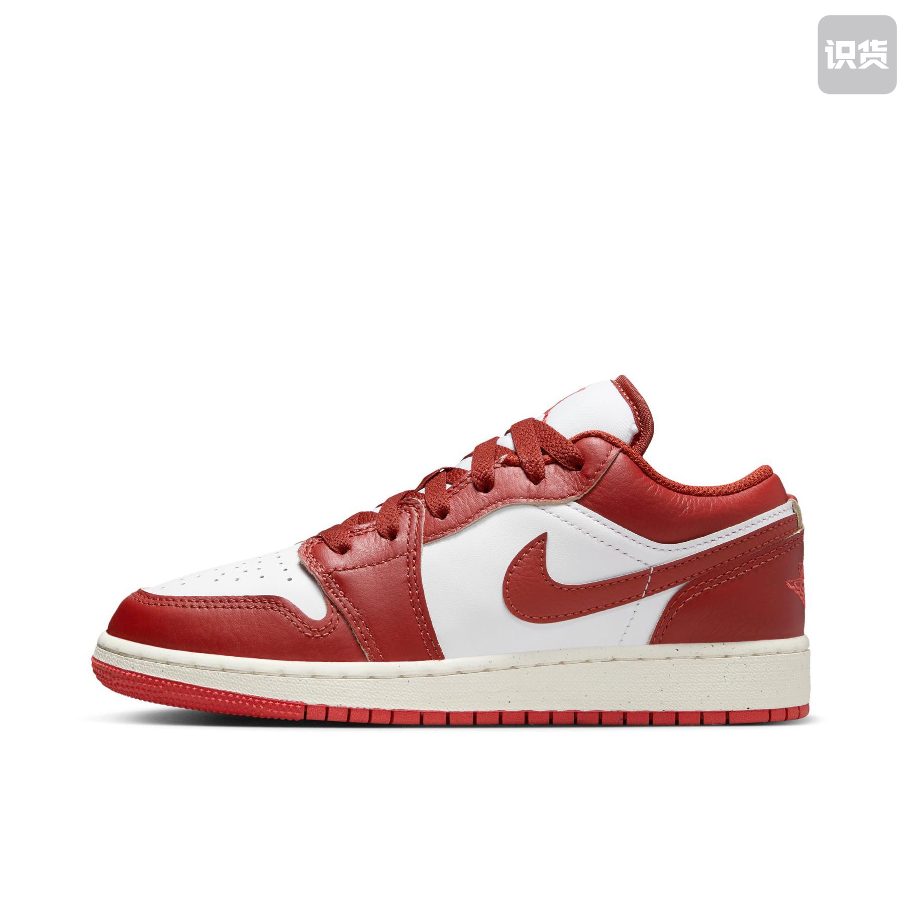 耐克Air Jordan 1 Low AJ1白红大童/女款低帮休闲板鞋山东 TL 仓