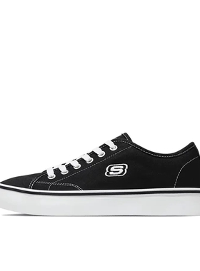 Skechers/斯凯奇 Cupsole 1 帆布鞋 黑色/白色66666131/blk济南ls