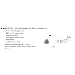全新原装 352C43 请询价 单向加速度传感器 美国pcb