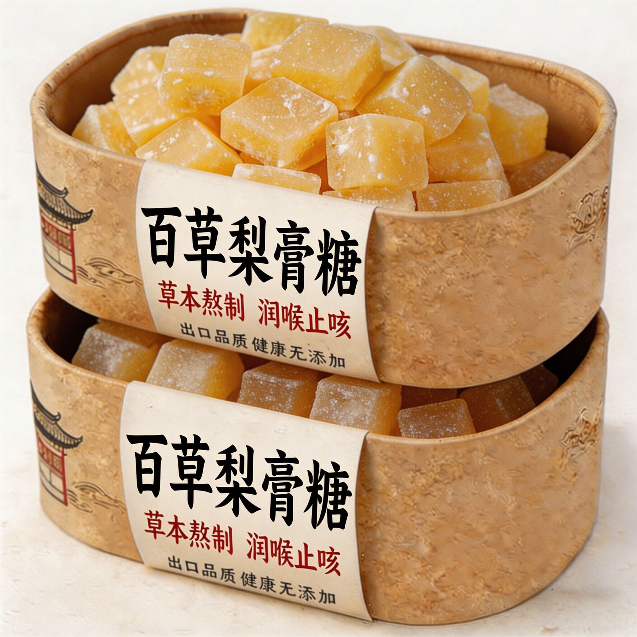 央妈推荐百草梨膏糖化痰止咳润肺罗汉果甘草梨膏糖清凉薄荷润喉糖