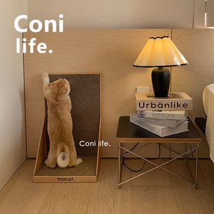 Coni L型大号复古瓦楞纸磨爪猫窝加高靠墙猫咪玩具 life猫抓板立式