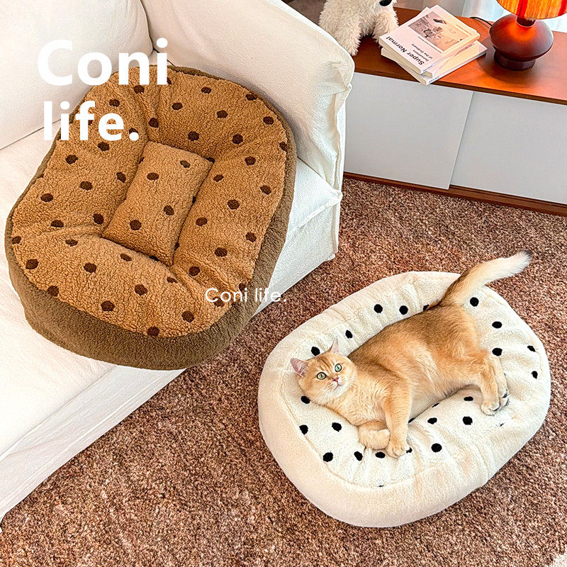 Coni life波点狗窝猫窝睡垫冬季保暖可拆洗宠物床猫狗垫四季通用,宠物/宠物食品及用品,狗窝/屋/帐篷/沙发,淘宝优惠券,粉丝福利购,淘宝优惠卷