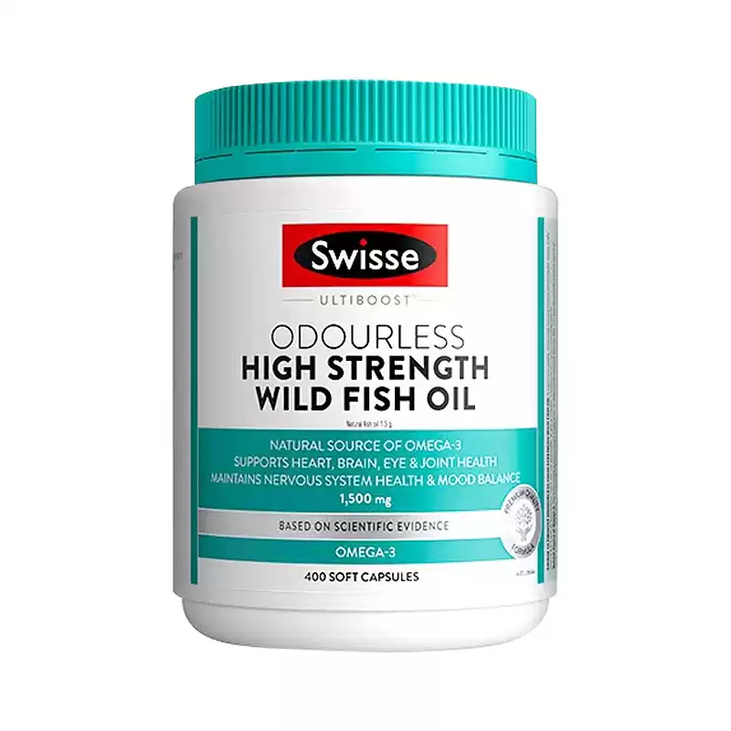 Swisse/斯维诗无腥味鱼油软胶囊1500mg400粒/瓶 1 2件装