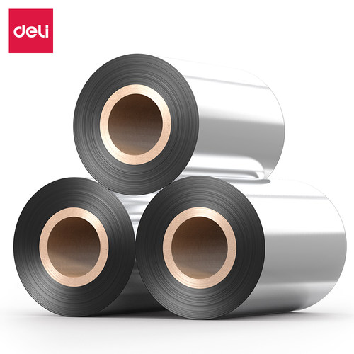 得力81523T-6普通蜡基碳带套装热敏标签打印机耗材办公用品批发