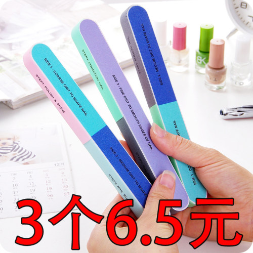 美容护肤七面磨砂指甲锉条 假指甲抛光条 打磨条磨甲器 美甲工具