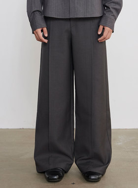 Dzic98（闭店清仓不退换）宽松直筒夏秋男士休闲西装裤子