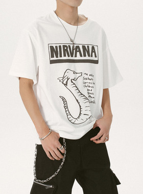 KetchupVintage（闭店清仓中）涅槃乐队NIRVANA柯本日记短袖T恤男