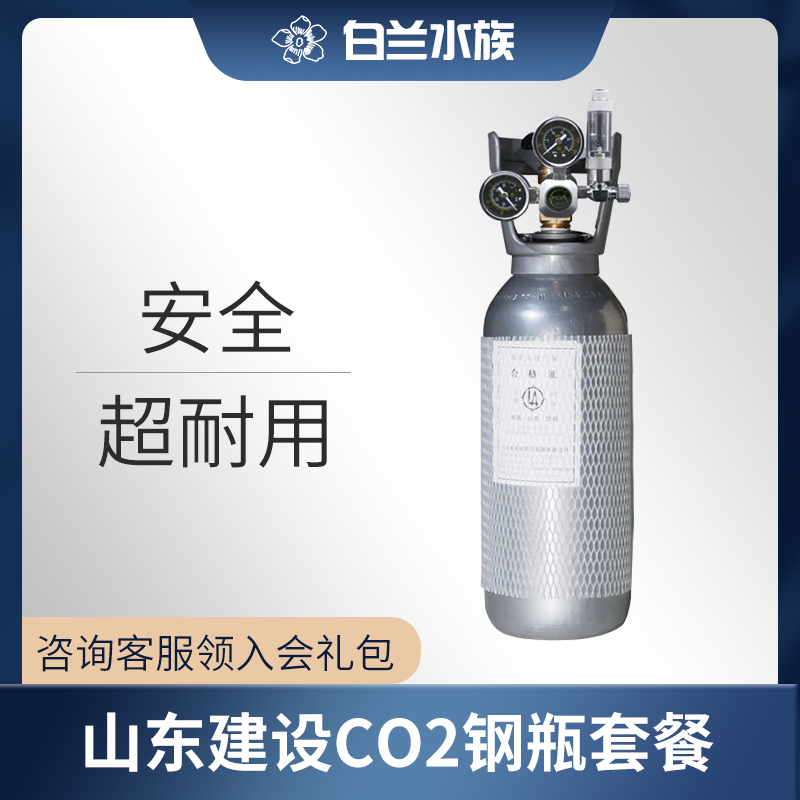 【白兰水族】山东建设二氧化碳钢瓶co2气瓶套餐水草缸充气牧梵表