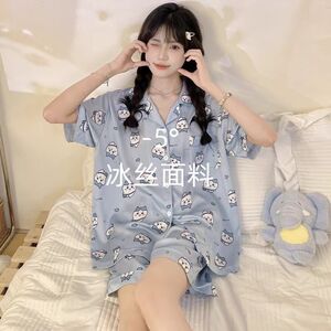 吉伊卡哇冰雪丝凉感大码情侣睡衣