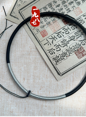 原创手工编织名族风项圈水晶蜜蜡玉坠吊坠绳短款锁骨黑项圈女加粗