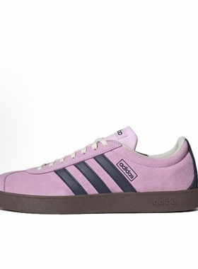 adidas VL COURT 2.0 舒适百搭薄底 低帮 板鞋 男女同款 紫色