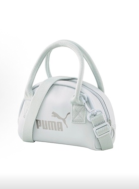 PUMA 彪马 CORE UP系列 新款人造革 单肩斜挎手提包 女款 灰色